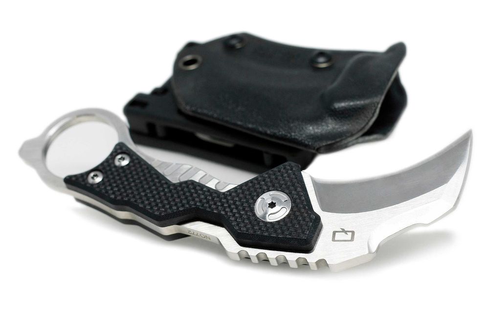 Karambit taktyczny nóż stal D2 etui kydex EDC Q