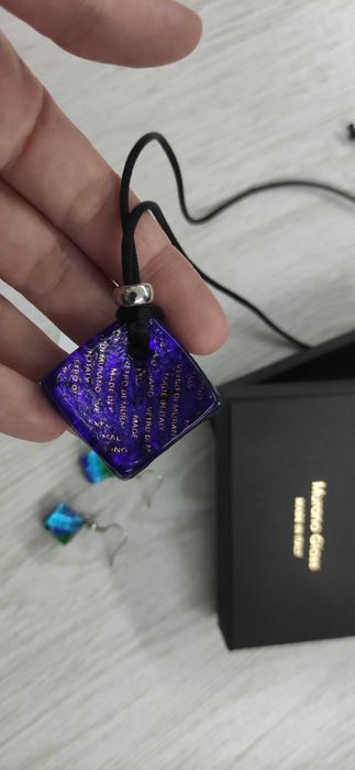 Colar e Brincos Vidro de Murano