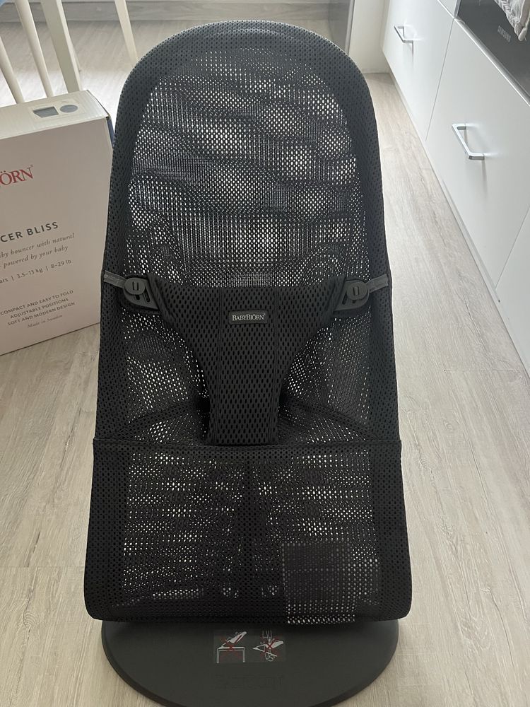 Leżaczek BABYBJORN bliss mesh antracyt NA GWARANCJI