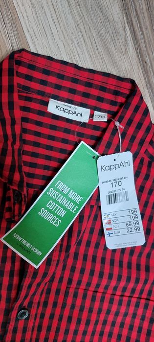 Nowa koszula chłopięca krata KappAhl 170