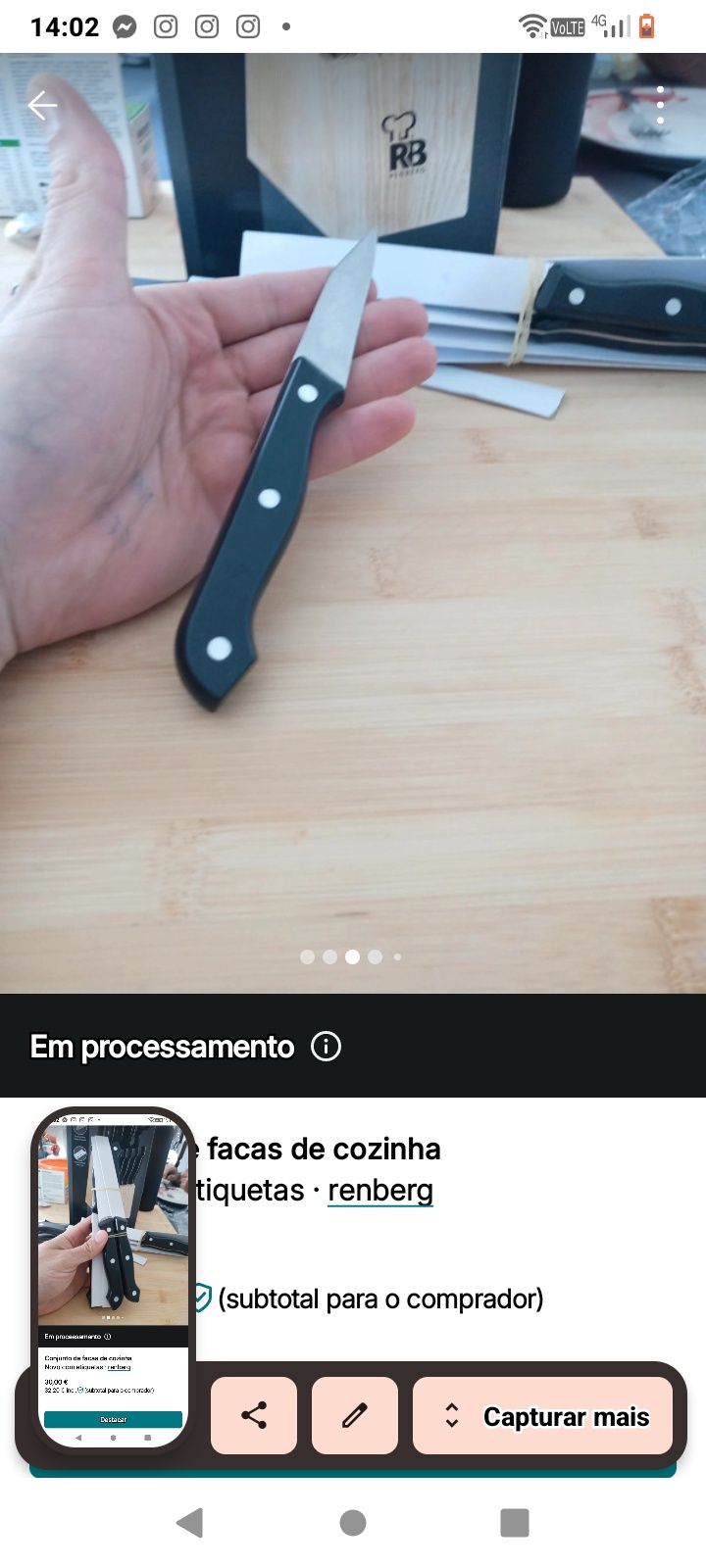 Conjunto de 15 facas de cozinha