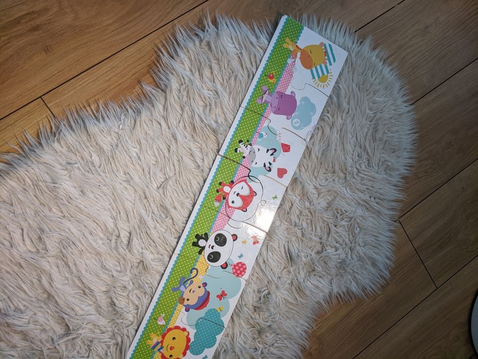 Puzzle cyfry numery długie 1 metr dwustronne Fisher Price 2+