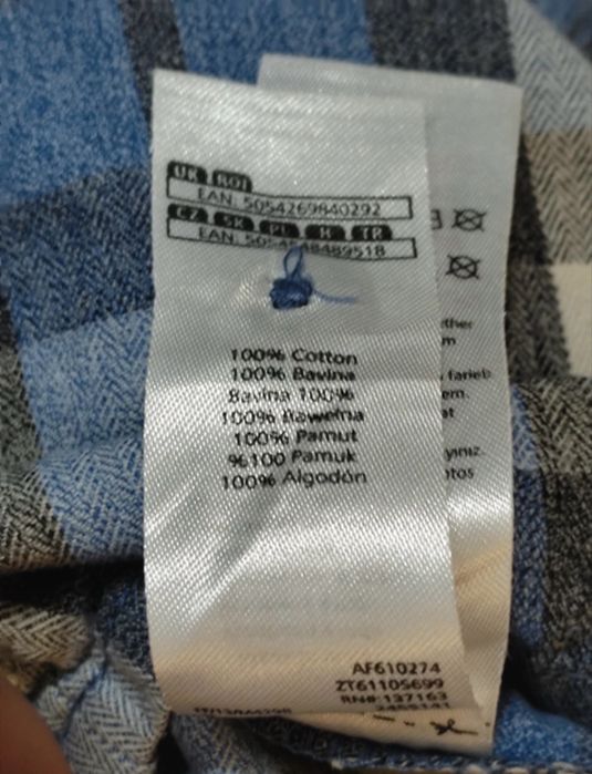 Koszula chłopięca w kratkę z długim rękawem F&F, 100% bawełna