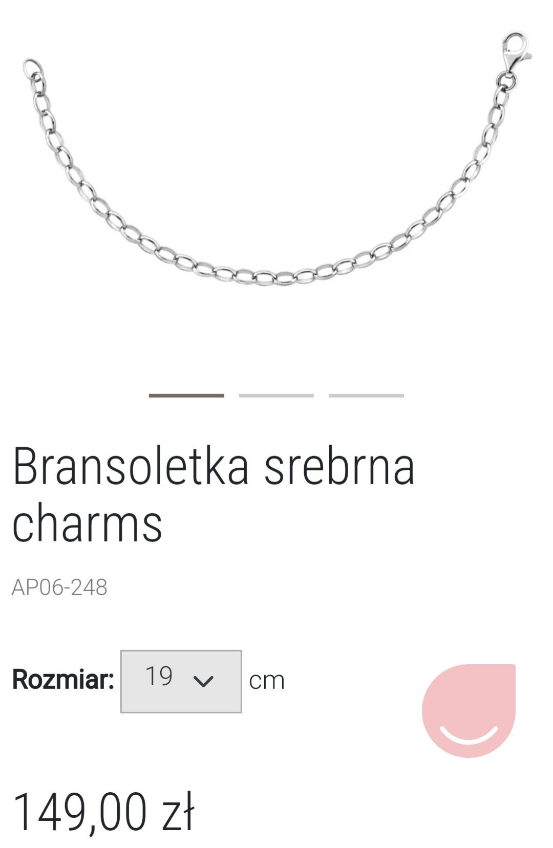 Apart brasoletka srebrna 925 baza do charms srebrna