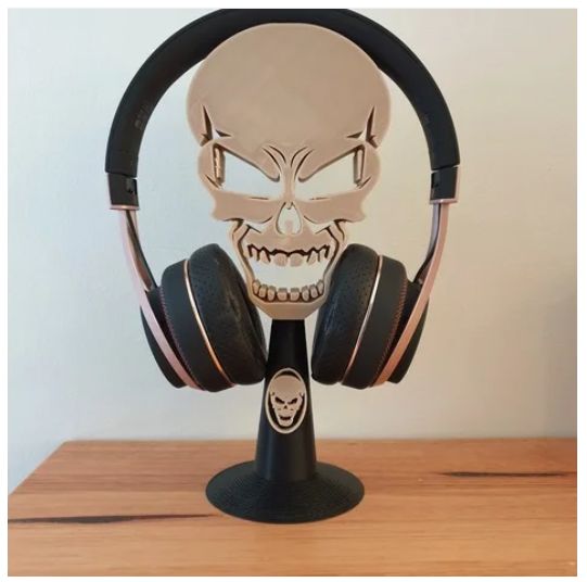 suporte de headphones - caveira - Skull stand