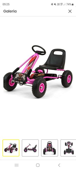 Gokart na pedały MILLY MALLY różowy za 400zl