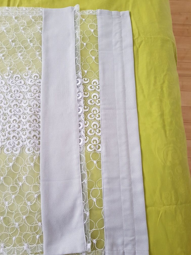 Firana panel ekran na drzwi balkonowe 238 x 70 cm 1 szt.+2szt. krótkie