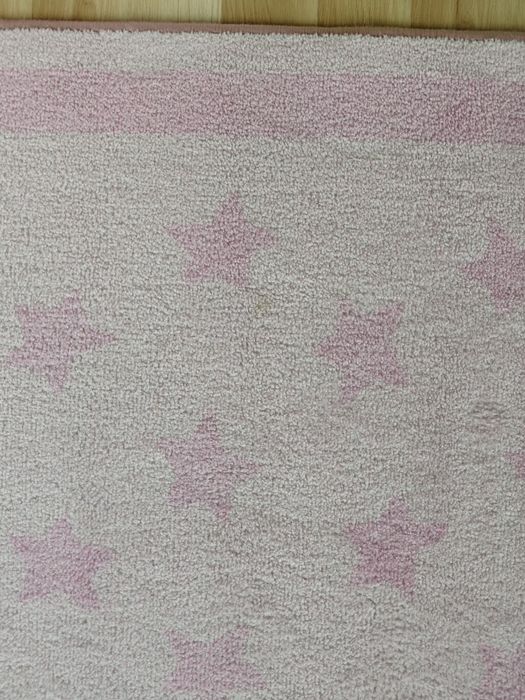 IKEA Dywan różowy gwiazdy HIMMELSK 133x160 cm