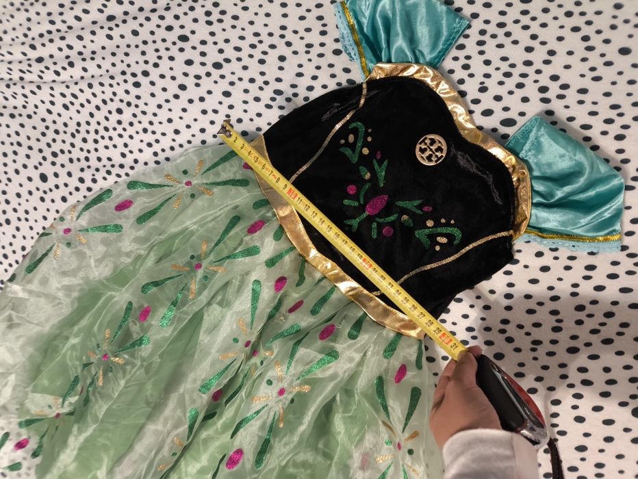 Kostium strój przebranie na bal sukienka Anna Frozen 110 116