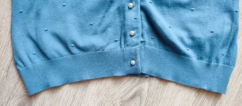 Sweterek zapinany na guziki, kardigan, niebieski Orsay S 36