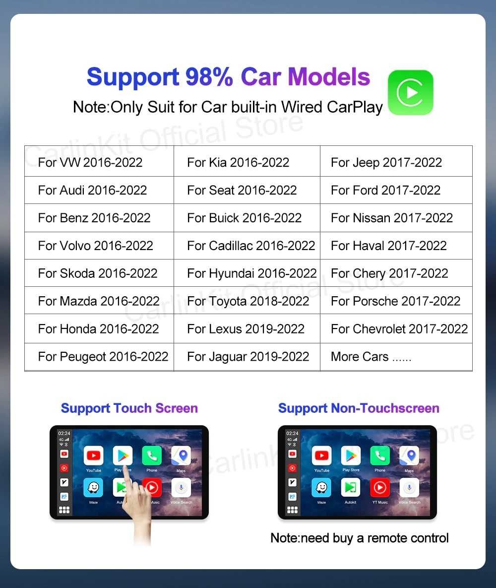 CarlinKit AI Box PLUS 4gb/64gb - CarPlay / Android Auto / YouTube