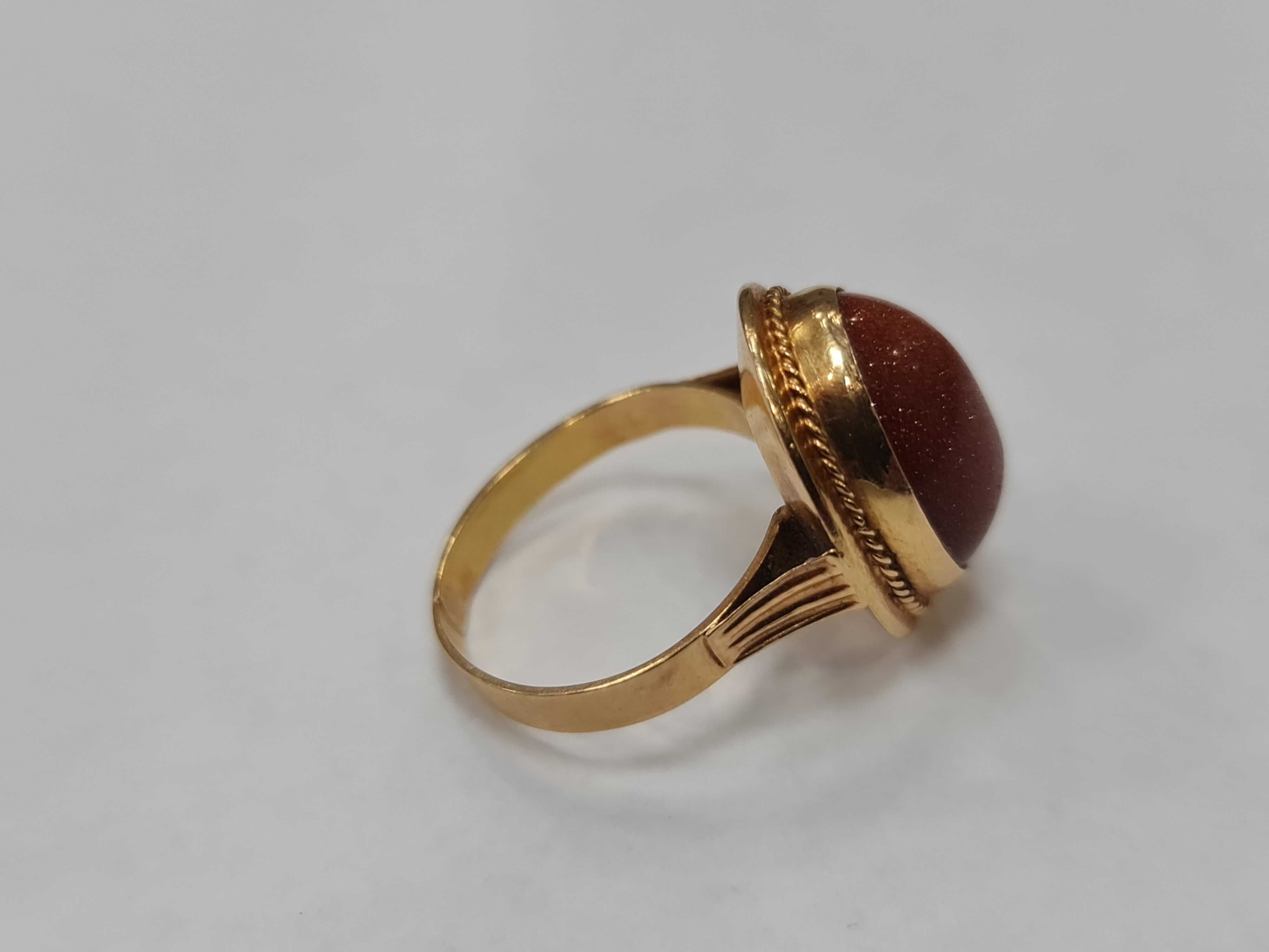 Piękny złoty pierścionek damski/ Piasek Pustyni/ 585/ 5.03 gram/ R14