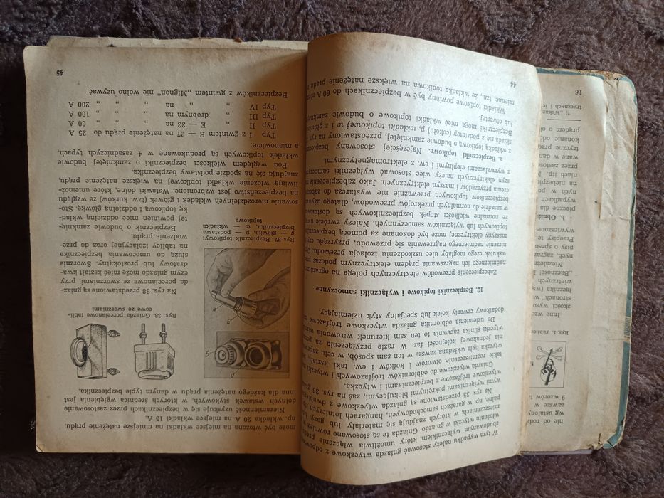 Instalacje elektryczne - Edward Kobosko, rok 1954, książka