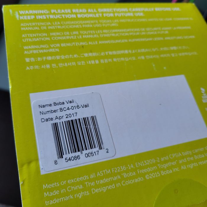 Marsupio Boba 4G Vail