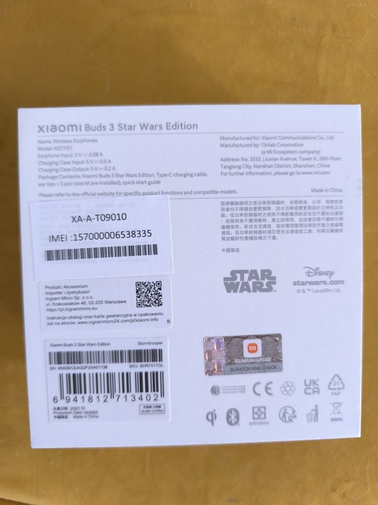 Słuchawki Xiaomi Buds 3 star wars