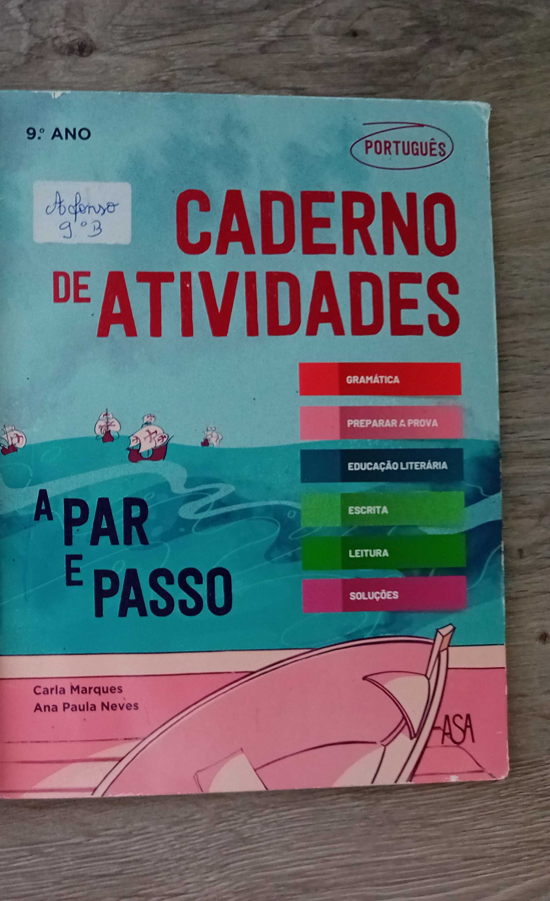 Manuais escolares e cadernos de atividades 9.° ano