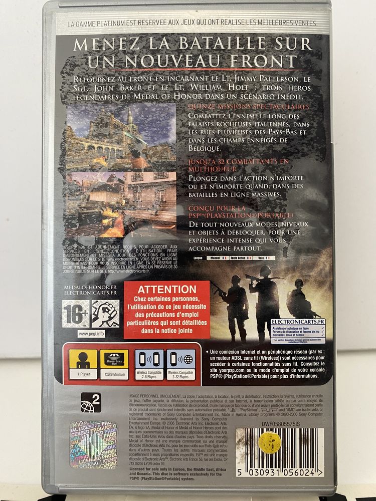 Medal Of Honor Heroes PSP Gwarancja