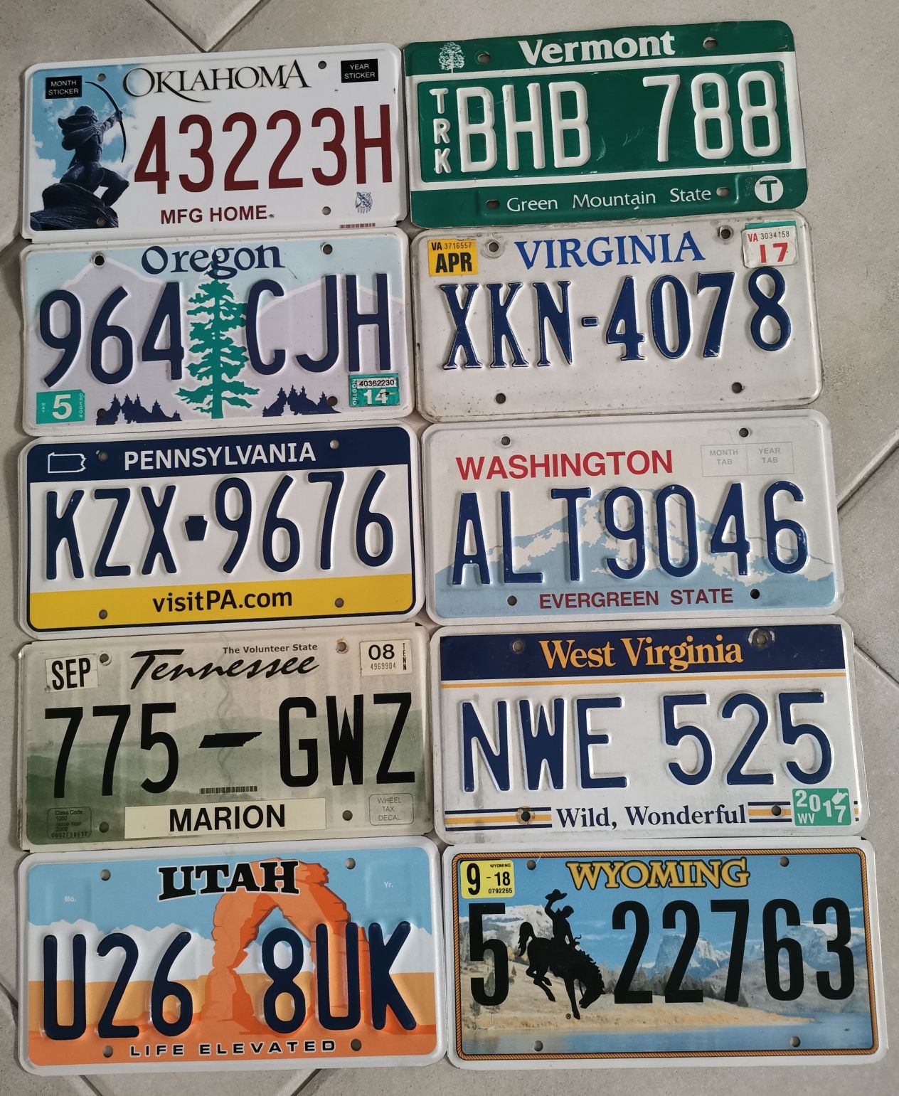 Matrículas americanas