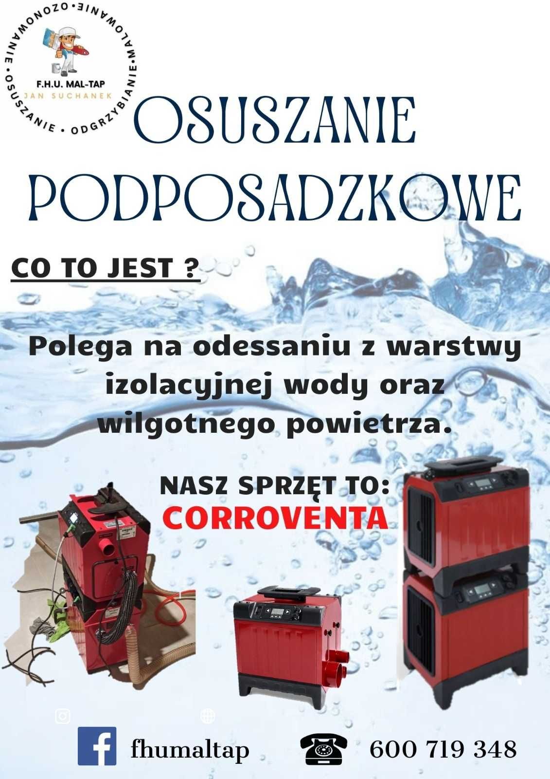 Osuszanie po zalaniu,osuszanie podposadzkowe