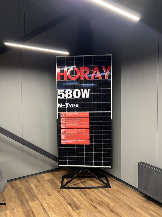 Сонячні панелі. Двосторонні Horay 455/490/620w N Type монокристал.