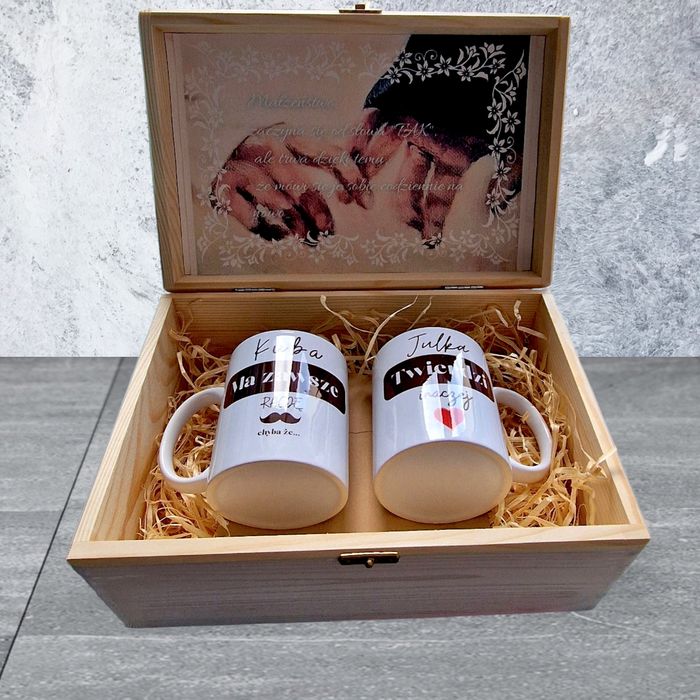 Wesele urodziny prezent drewniane skrzynki