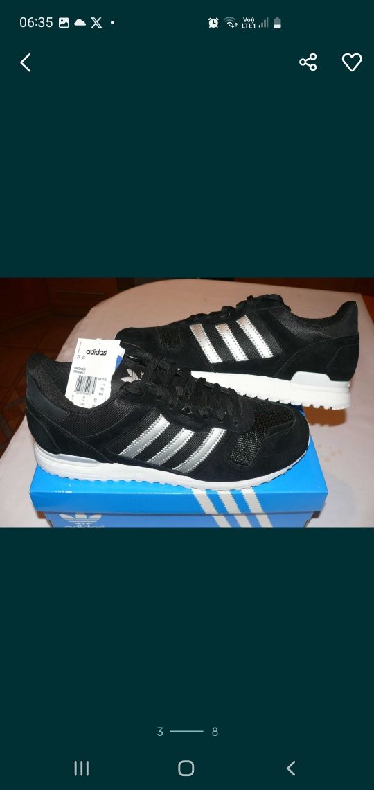 Buty sneakersy Adidas ZX700  BB1215 Czarne  45 1/3 EU   29 C