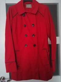 Płaszcz wiosenny-jesienny czerwony rozm. 40