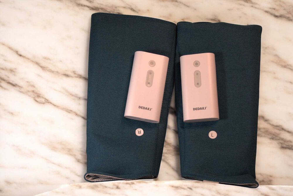 Masażer do nóg/łydek bezprzewodowy, kompresyjny, ogrzewany, regulowany