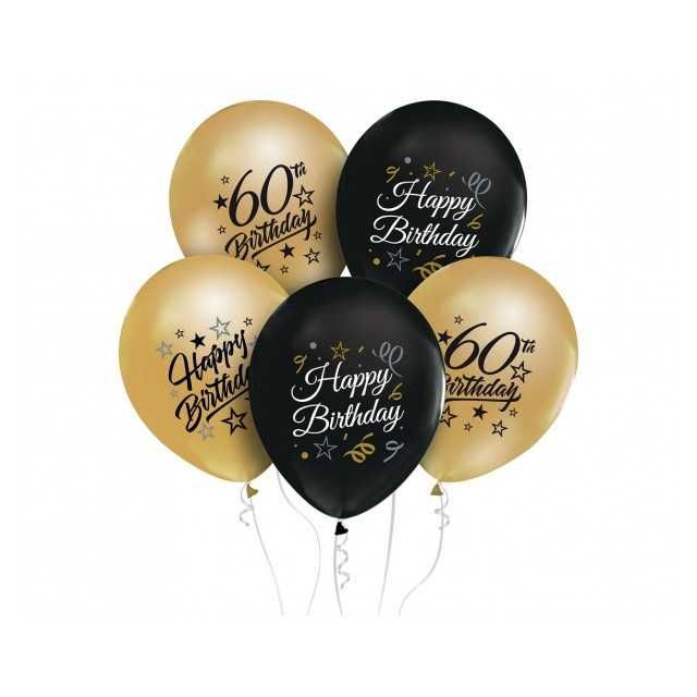 Balon zestaw 5 szt.  - 60 urodziny