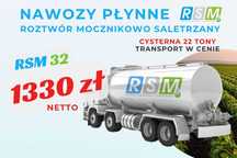 Płynny nawóz AZOTOWY RSM 32 - Sprzedaż Hurtowa