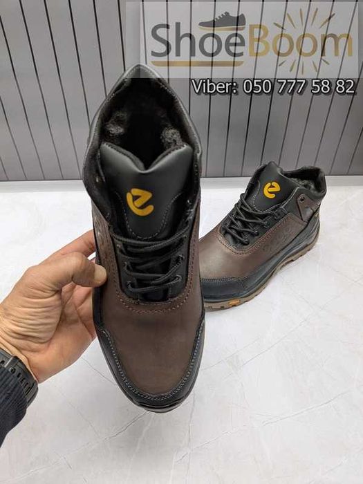 Зимові шкіряні чоловічі кросівки на хутрі.40-45р