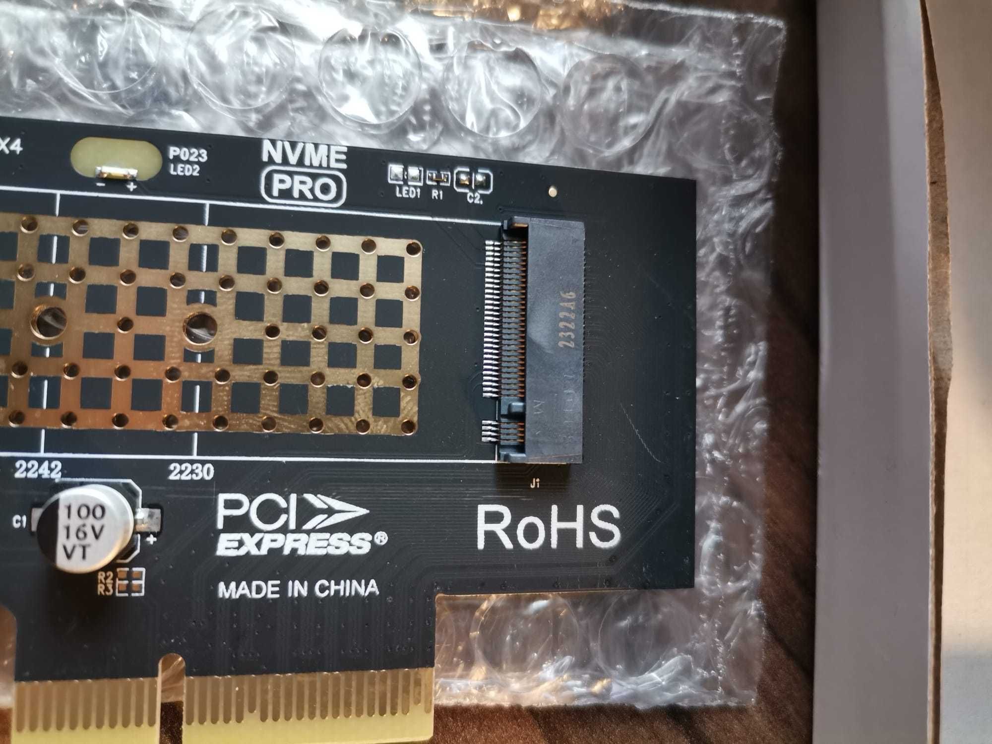 Adapter m.2 NVMe na PCIe, SSD PCIe 4.0 x4. JEYI
