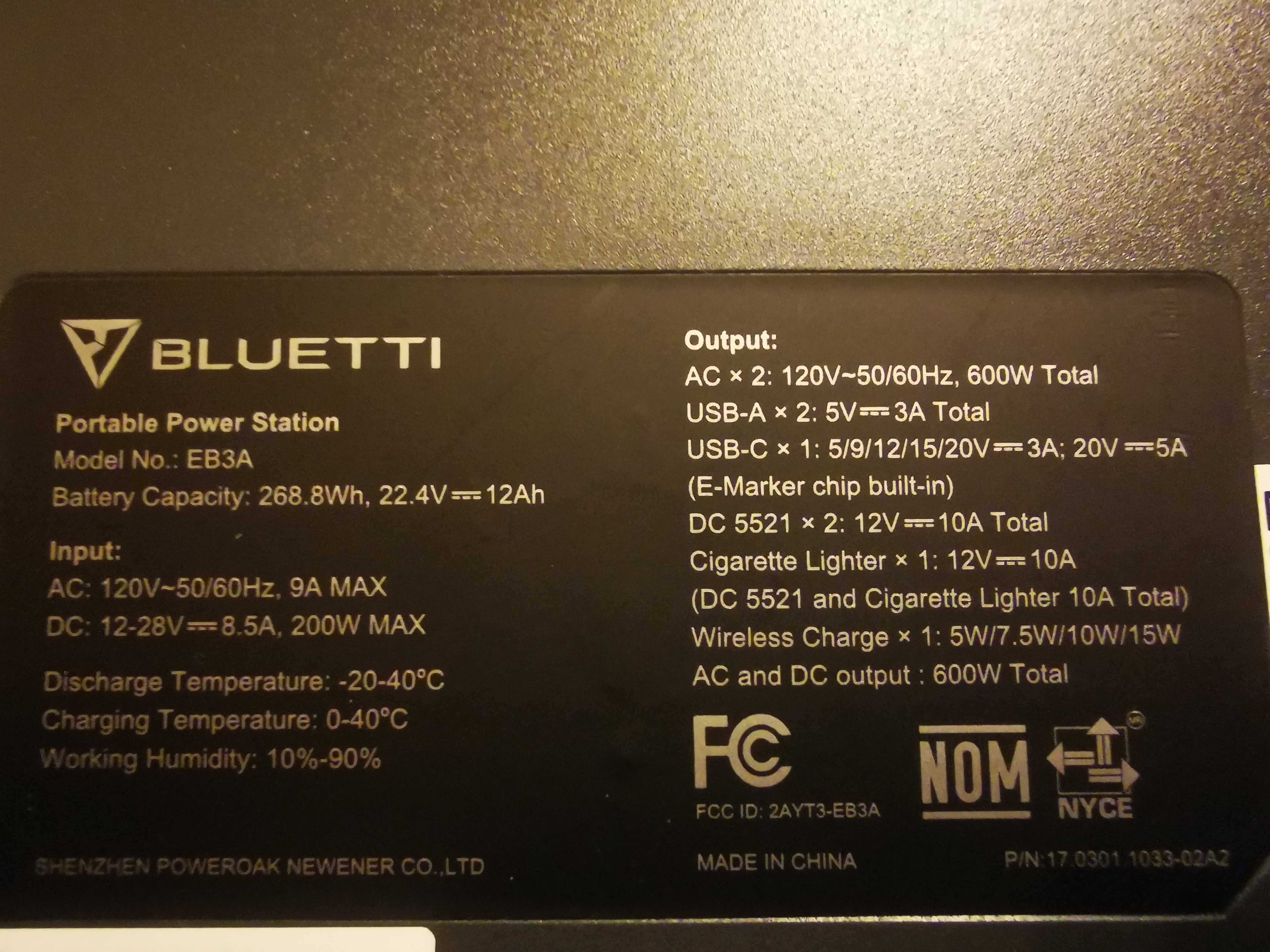 Bluetti EB3A USA