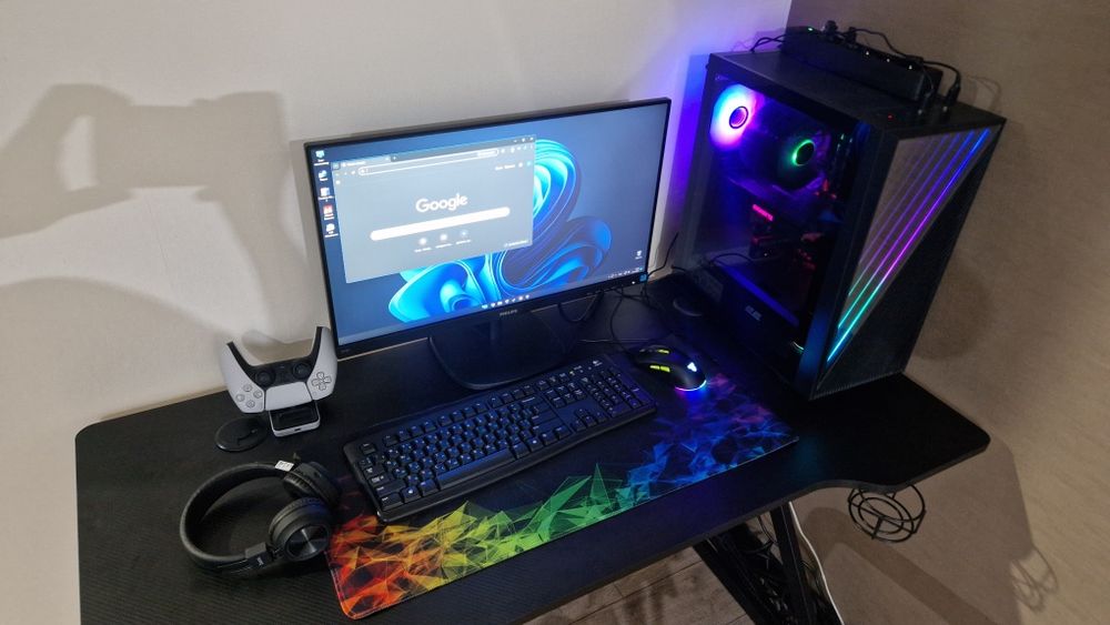 Игровой Компьтер 1080,ПК,Монитор 24,Мышка,Наушни,Джостик