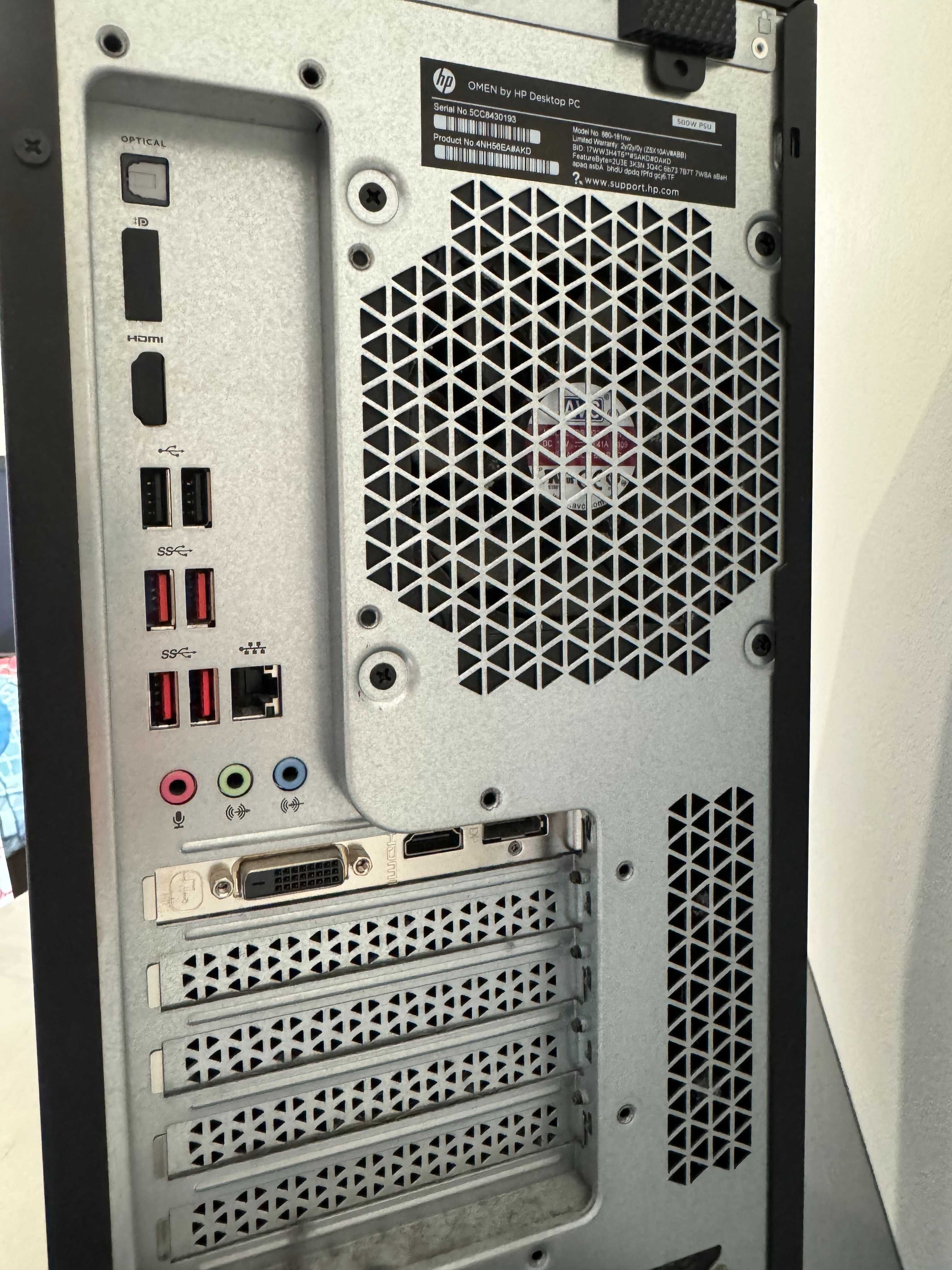 Komputer HP Omen i7/ gtx 1050ti / 1tb + 128gb ssd + zestaw