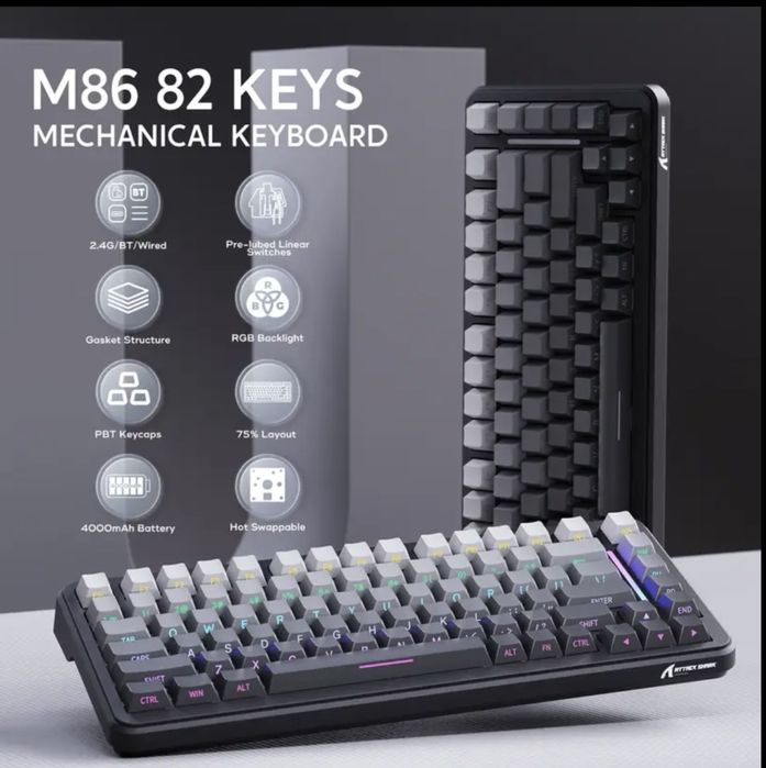 Нова бездротова механічна клавіатура Attack Shark M86