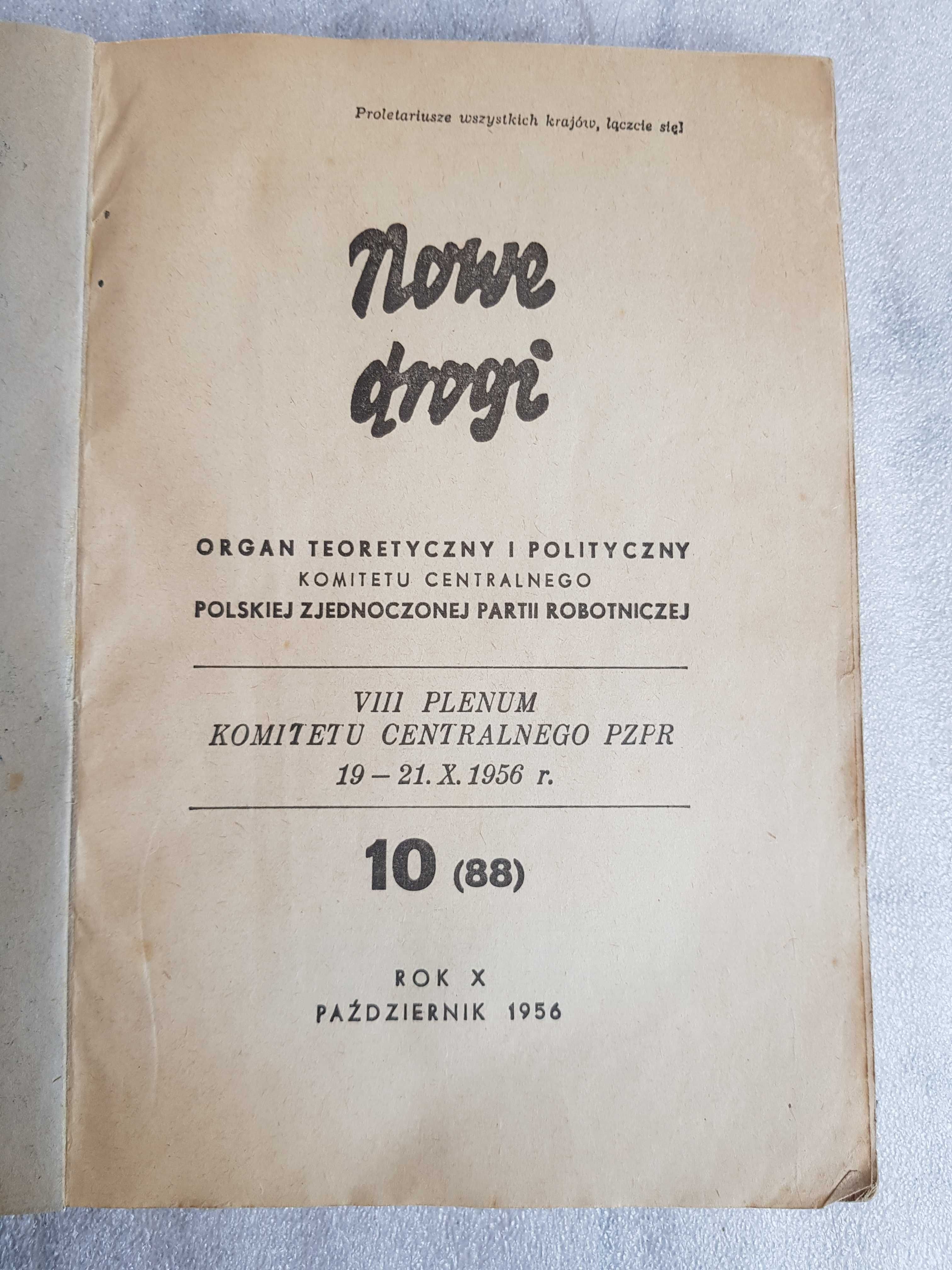 BIAŁY KRUK ! Nowe Drogi  z października 1956