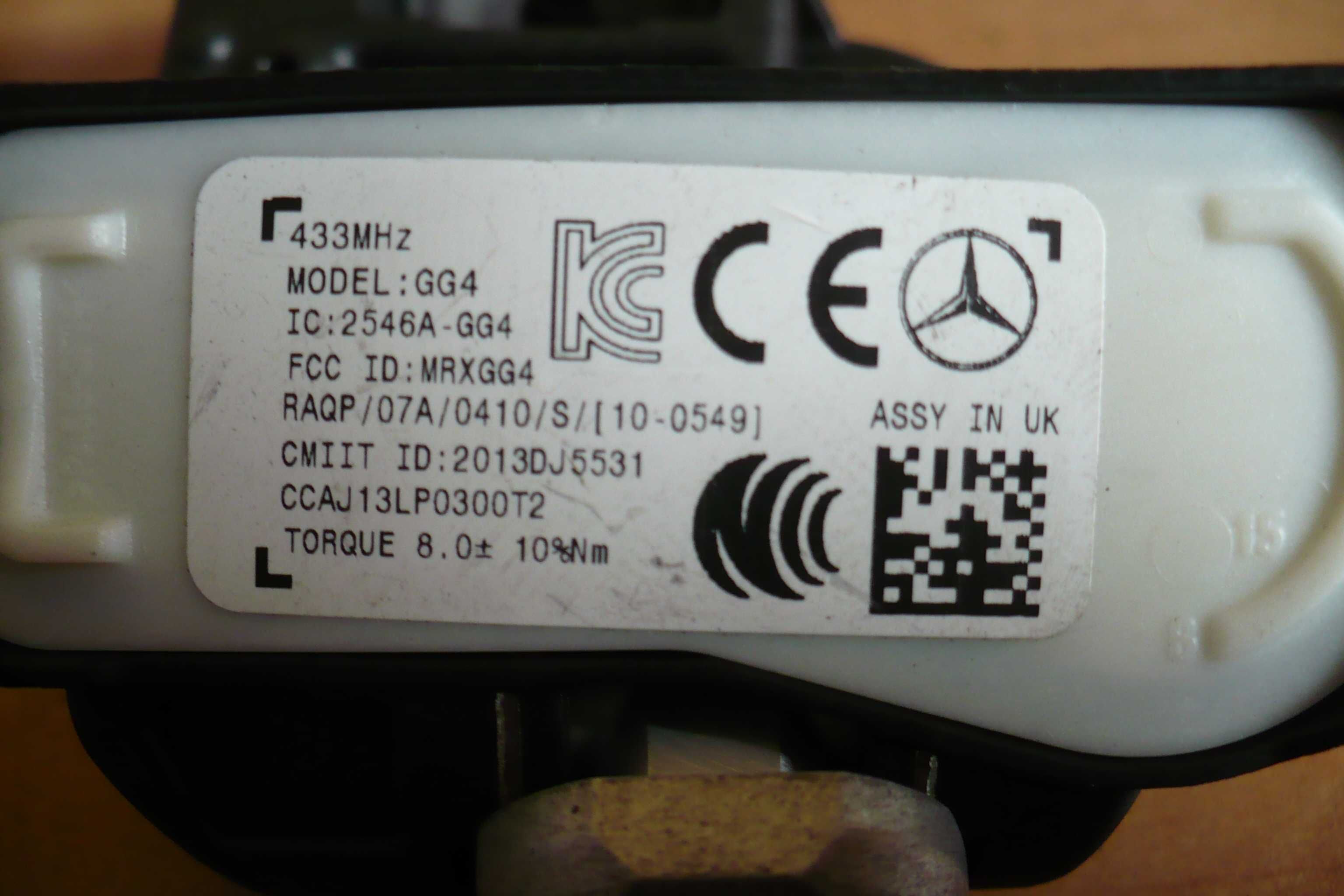 Czujniki Ciśnienia Mercedes, Klasa C, W 204, 2010r. Oryginalne 4 szt.