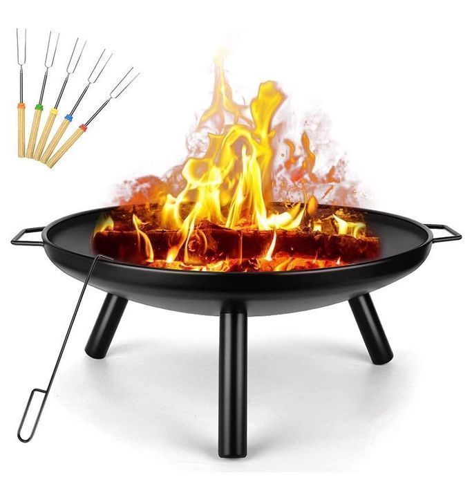 Duże stalowe palenisko ogrodowe na ognisko