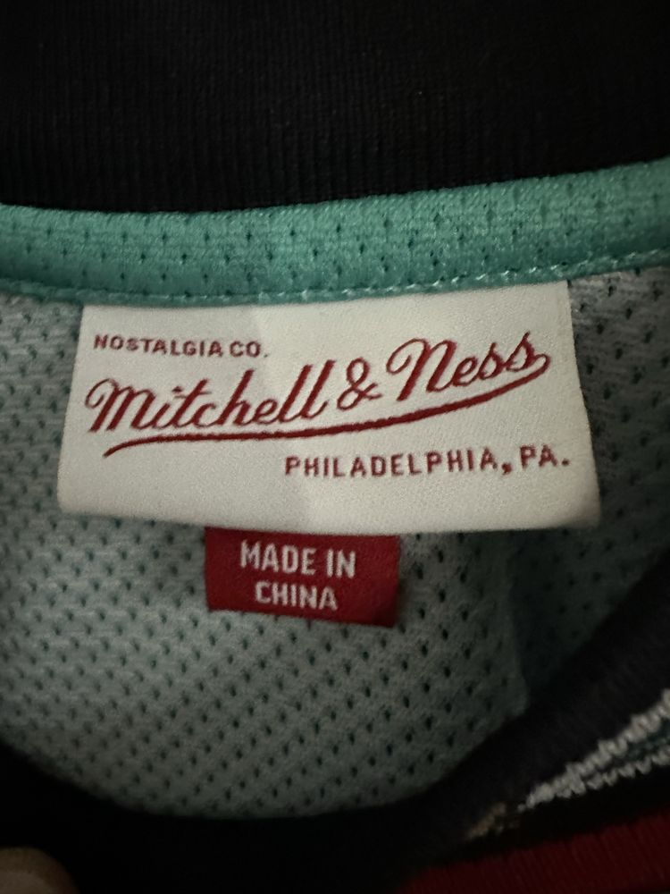 Koszulka Mitchell & Ness Vancouver Grizzlies turkusowa Big Face Jersey