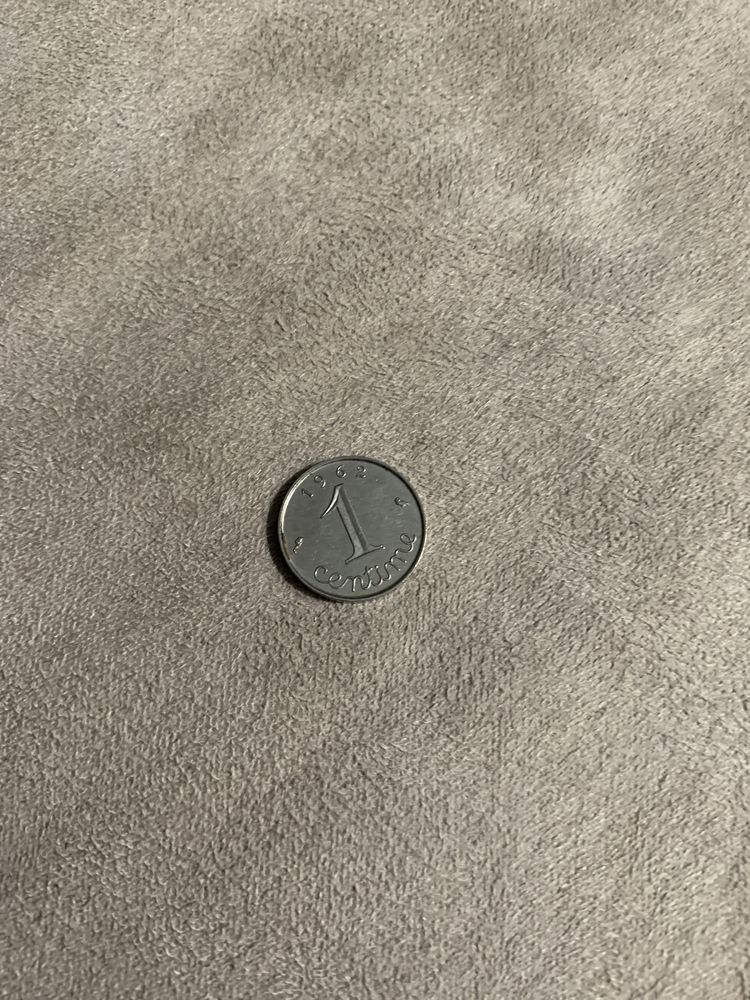 Moeda de Um centime Frances de 1962
