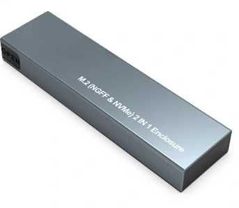 Obudowa Kieszeń Dysku SSD M.2 M2 NVMe/SATA USB-C 3.1 Gen2