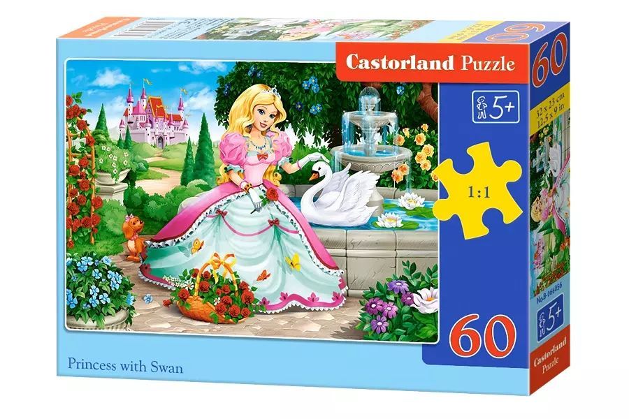 Puzzle 60 elementów. Księżniczka z łabędziem. Castorland