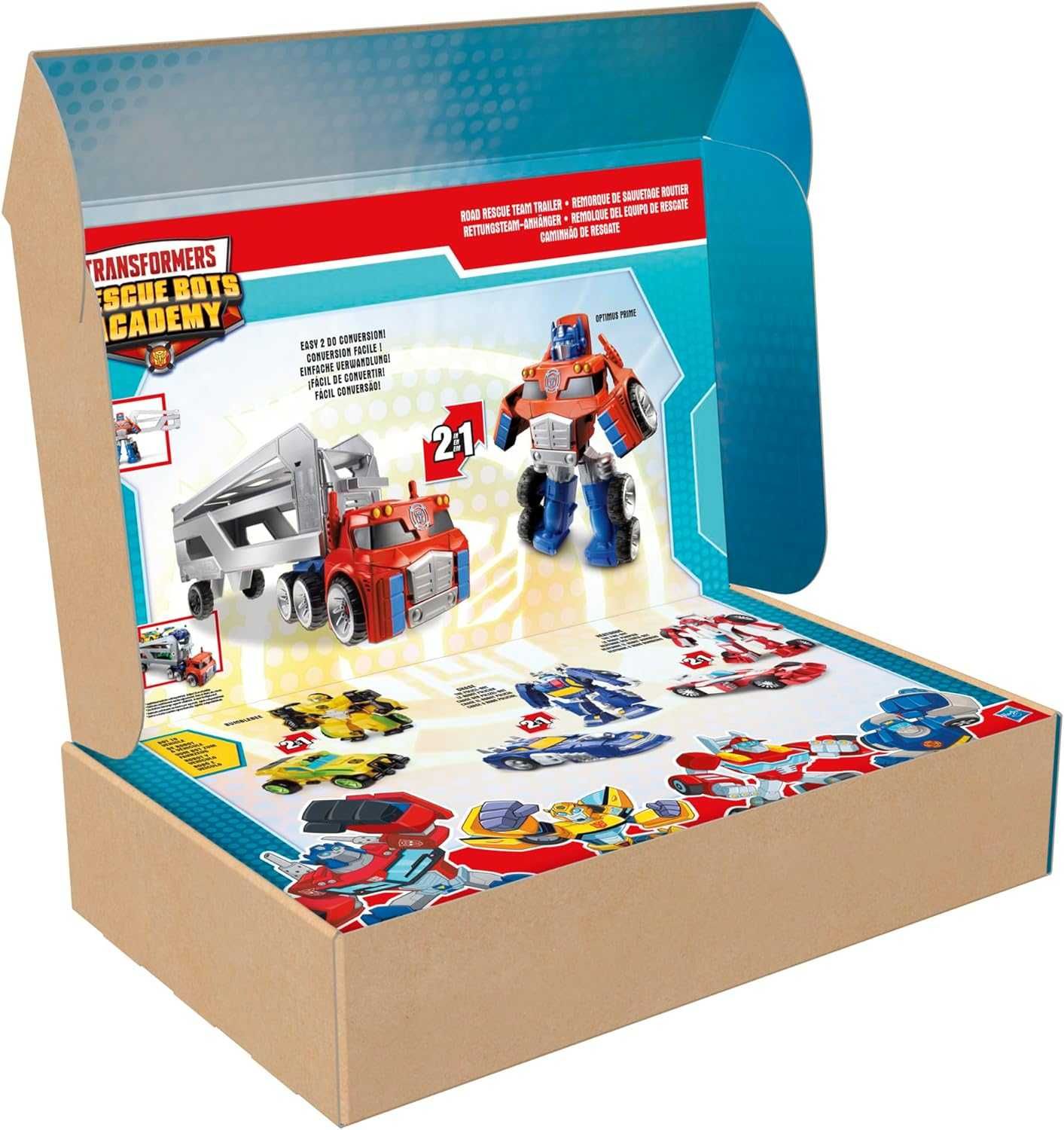 Набор Трансформеров 5 штук Оптимус, Бамблби, Чейз, Хитвейв Rescue Bots