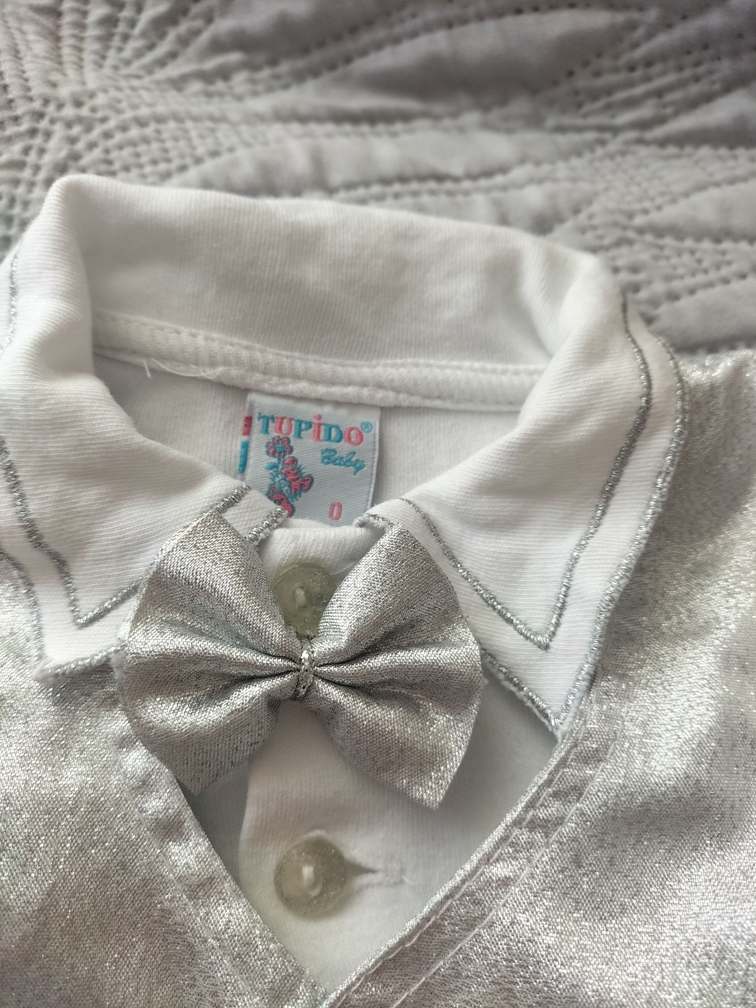 Eleganckie Body dla chłopca. Ubranko do chrztu 62