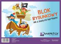 Blok rysunkowy A4/20K biały (10szt). Wektor. Nowy Produkt