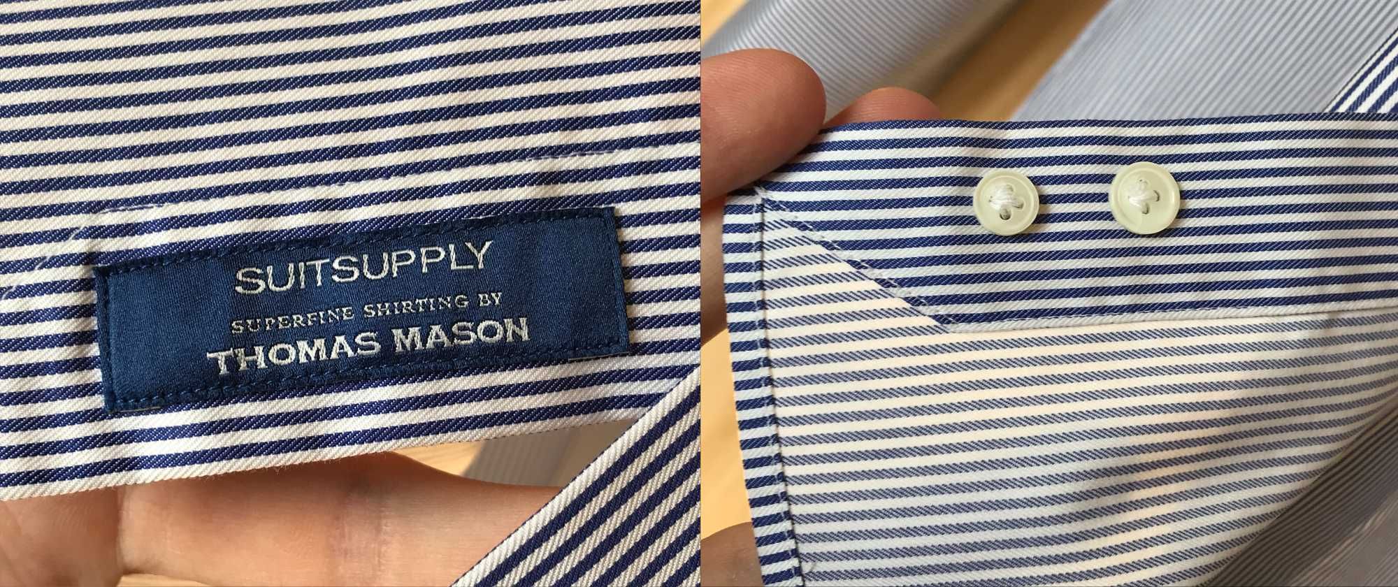 [Ubrana 3x] Męska koszula na spinki SuitSupply T. Mason r. 15 3/4 (40)