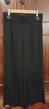 Calças pretas culotte Zara