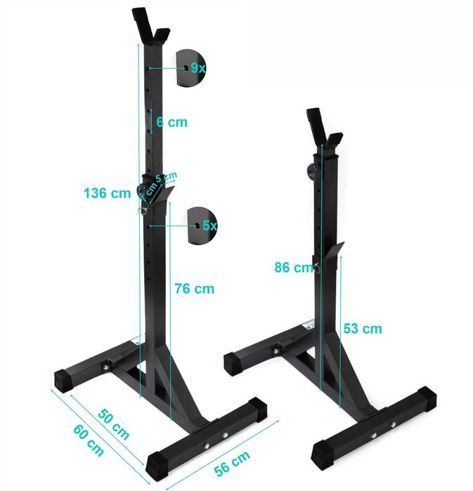 Ławka do ćwiczeń stojaki gryf hantle - zestaw kulturystyczny 110kg
