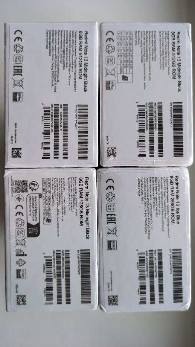 Redmi note 13 4G 8*256/512Gb NFC Global Version NEW